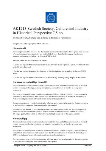 KTH | EH2040 Industriella informationssystem, systemteknik 7,5 hp