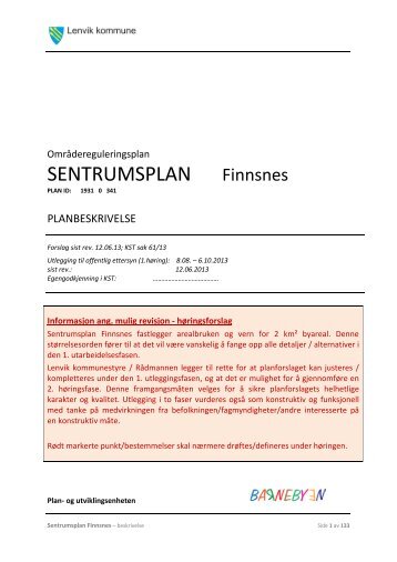 SENTRUMSPLAN Finnsnes - Lenvik kommune