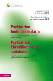 Psykiatrian luokituskÃ¤sikirja Psykiatrisk klassifikation av ... - Julkari