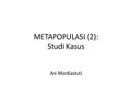 METAPOPULASI (2): Studi Kasus