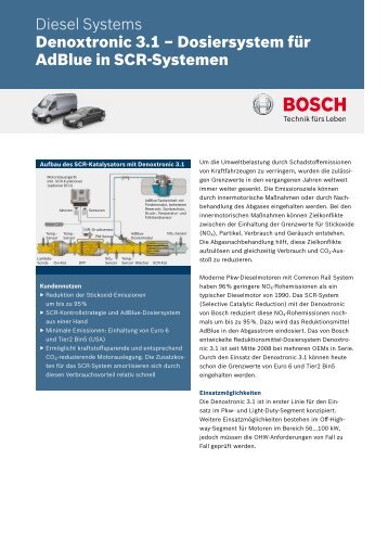 Denoxtronic 3.1 - Bosch Automotive Technology