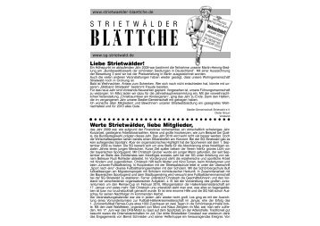 Jetzt im Strietwald - Strietwälder Blättche