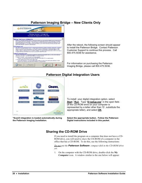 Version 14.00 - Patterson Software Installation Guide