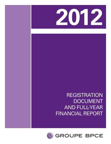 registration document and full-year financial report - Groupe BPCE