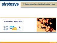 IT Consulting Firm - Professional Services - Stratesys