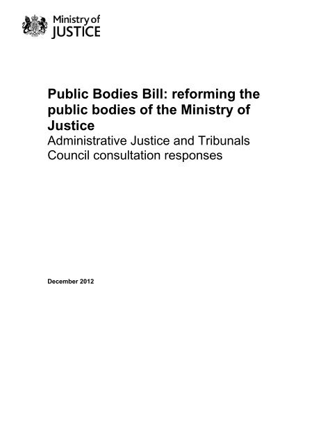 Administrative Justice and Tribunals Council ... - Consultation Hub