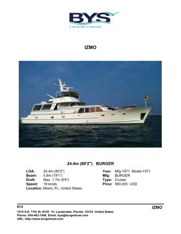 80'2" (24.4 m) BURGER IZMO - Yachtcouncil.org