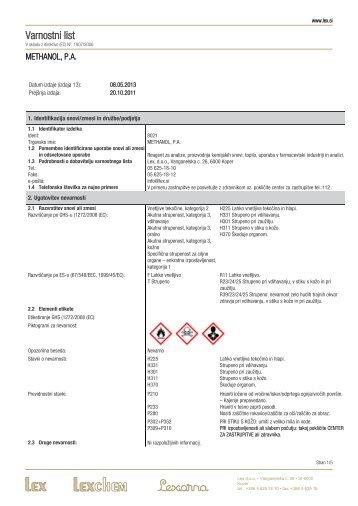 Varnostni list - Lex
