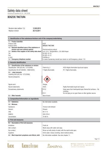 Safety data sheet - Lex