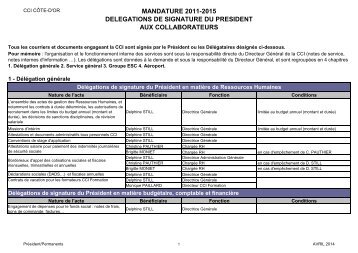 PrÃ©sident-Permanents - CCI CÃ´te-d'Or