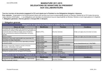 PrÃ©sident-Permanents - CCI CÃ´te-d'Or