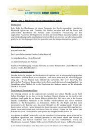 Stundenplanung: Stunden 5-6 - Musicademy