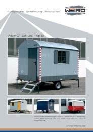 WEIRO FLY Bauwagen Sinus B.FH10 - bei WEIRO