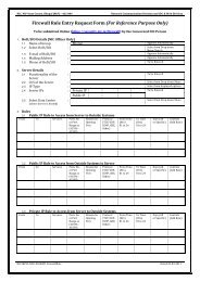 Firewall Rule Entry Request Form (For Reference Purpose Only)