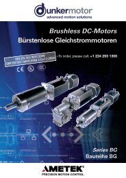 Brushless DC-Motors BÃ¼rstenlose ... - Dunkermotoren