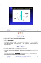 Tecniche di analisi da fasci ionici; PIXE, PIGE, NRA, RBS