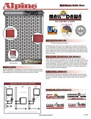 Mall-Dawn Grille Door - Alpine Overhead Doors