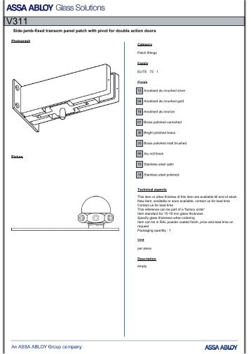 Side-jamb-fixed transom panel patch with pivot for double action doors