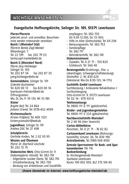 Gemeindebrief Nr. 23 - Rheindorf