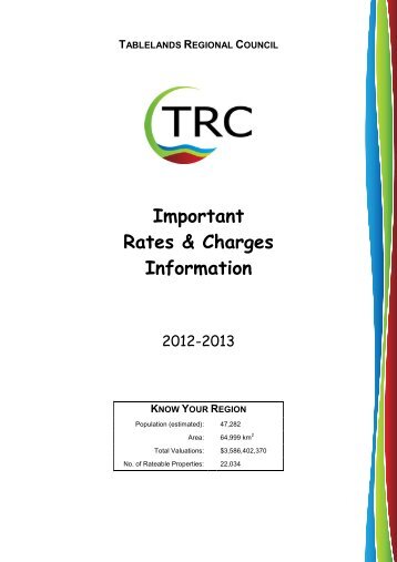 Rates Information Pamphlet 2012-2013 - Tablelands Regional Council