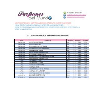 LISTADO DE PRECIOS PERFUMES DEL MUNDO - HOME