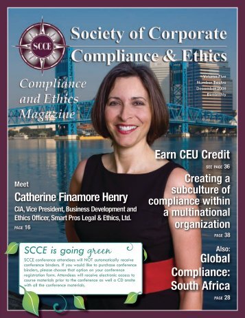 Catherine Finamore Henry Global Compliance - Society of ...