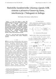 Statističke karakteristike izlaznog signala ASK sistema ... - Telfor 2008