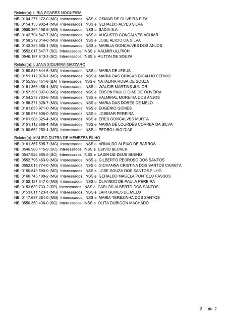 Pauta de julgamento nÂº 324 a 329