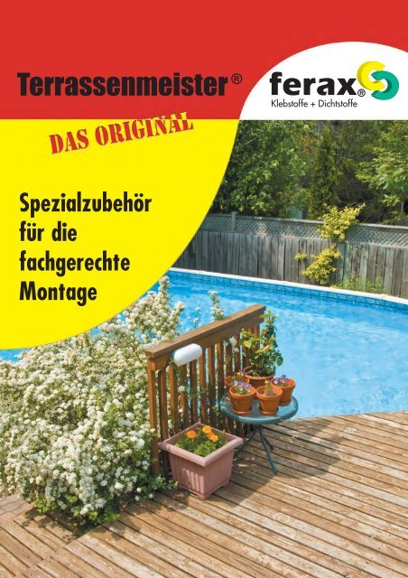 ferax ® Terrassenmeister Distanz und Abstandshalter für Terrassen