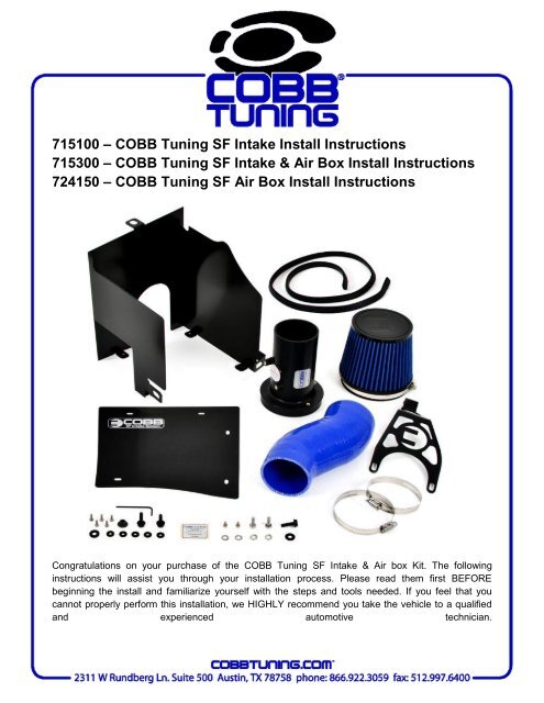 COBB Tuning - SF Airbox