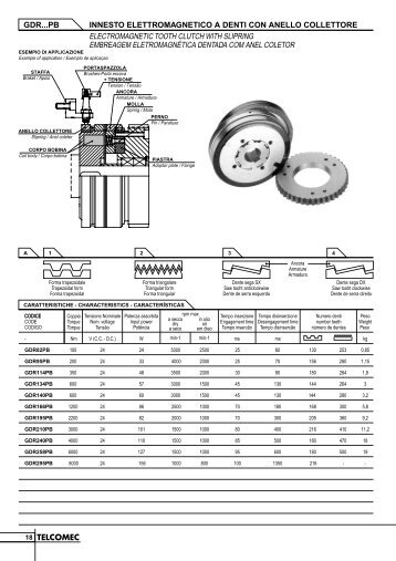 gdr...pb electromagnetic tooth clutch with slipring embreagem ...