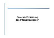 Enterale Ernährung des Intensivpatienten