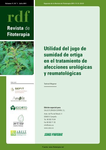 Utilidad del jugo de sumidad de ortiga en el ... - Fitoterapia.net