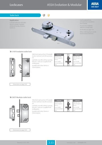 Lockcases ASSA Evolution & Modular - BW Hardware