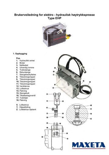 Brukerveiledning for elektro - hydraulisk hÃƒÂ¸ytrykkspresse - Vivendi AS