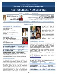 Vol.27 Num(2) - Program in Neuroscience, University of Toronto