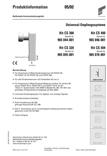 965 044-001 Hit CS 320 - Instalsat