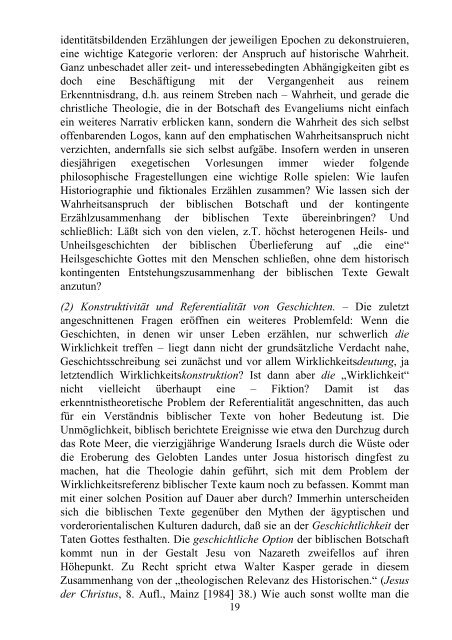 Gedächtnis und Geschichte(n) - Theologisches Studienjahr Jerusalem