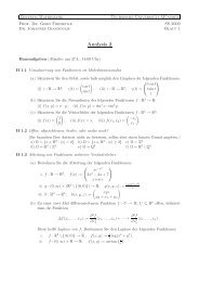 Blatt 1 - TUM M7/Analysis - Technische UniversitÃ¤t MÃ¼nchen