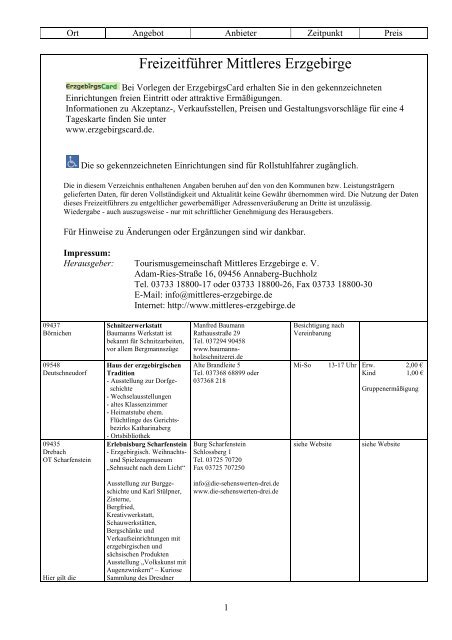 Freizeitführer Mittleres Erzgebirge - Strobel-Mühle Pockautal