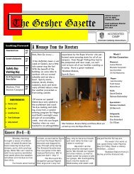 Issue 3 - July 16, 2004 - Gesher Summer Camp