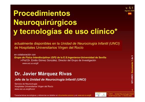Unidad de NeurocirugÃ­a Infantil - Universidad de Sevilla