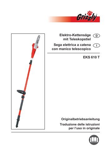 Elektro-Kettensäge mit Teleskopstiel Sega elettrica a catena con ...