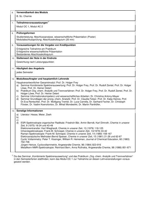 Modulbeschreibungen B. Sc. Biomed. Chemie