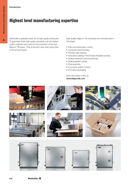 ÐÐ°ÑÐ°Ð»Ð¾Ð³ Weidmuller: Enclosures and Cable Glands