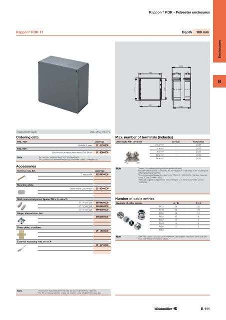 ÐÐ°ÑÐ°Ð»Ð¾Ð³ Weidmuller: Enclosures and Cable Glands