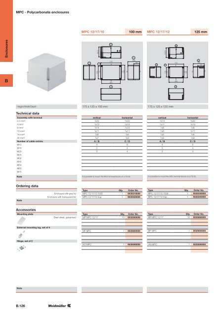 ÐÐ°ÑÐ°Ð»Ð¾Ð³ Weidmuller: Enclosures and Cable Glands