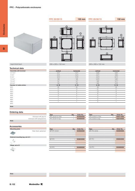 ÐÐ°ÑÐ°Ð»Ð¾Ð³ Weidmuller: Enclosures and Cable Glands