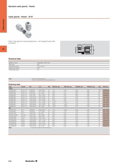 ÐÐ°ÑÐ°Ð»Ð¾Ð³ Weidmuller: Enclosures and Cable Glands