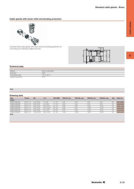 ÐÐ°ÑÐ°Ð»Ð¾Ð³ Weidmuller: Enclosures and Cable Glands